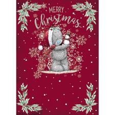 Bear Holding Snowman Me to You Bear Christmas Card Image Preview